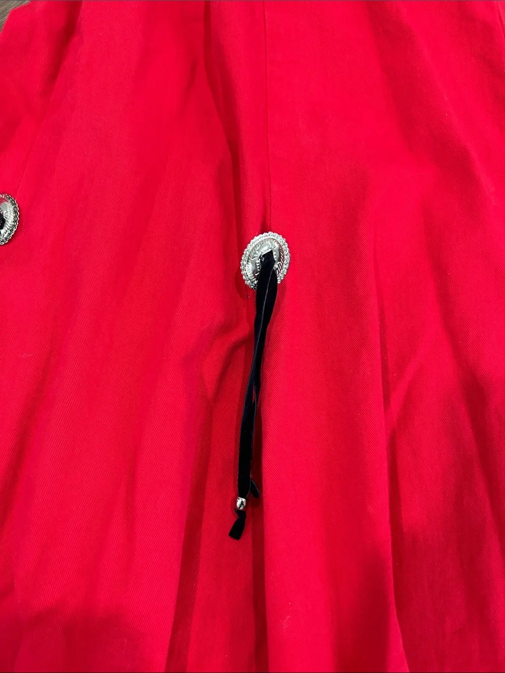 Vintage Circle T by Marilyn Lenox Red Concho Western Rodeo Skirt Womens 13/14 - Picture 9 of 14
